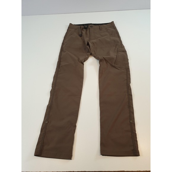 Prana Stretch Zion Pants Mens 30x32 Brown Straight Fit Outdoor Hiking Nylon - Picture 1 of 14
